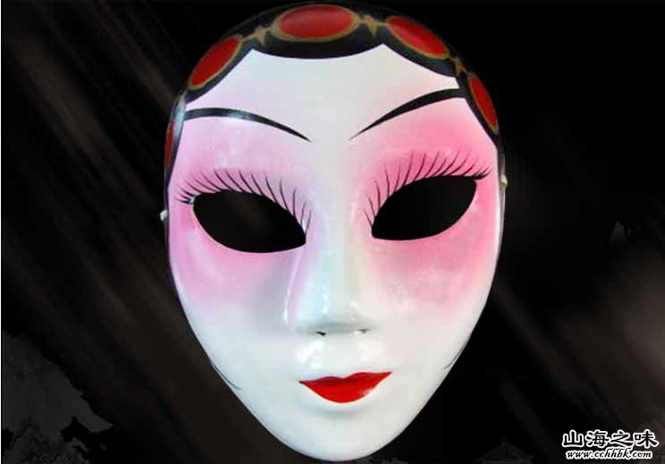彩塑京剧脸谱
